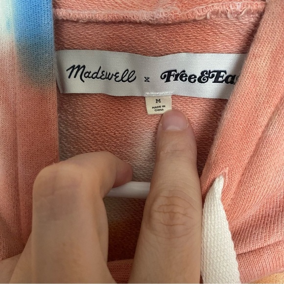 Madewell x Free & Easy Tie-Dye Hoodie Sweatshirt Size Medium - Picture 4 of 6